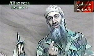 Osama Bin Laden - image taken from al-Jazeera TV